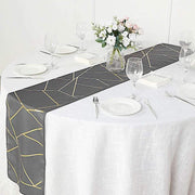 12"x108" Geometric Polyester Table Runner Wedding Linens
