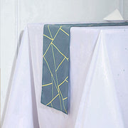 12"x108" Geometric Polyester Table Runner Wedding Linens