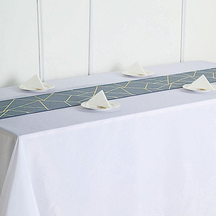 12"x108" Geometric Polyester Table Runner Wedding Linens