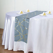 12"x108" Geometric Polyester Table Runner Wedding Linens