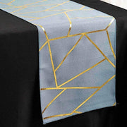 12"x108" Geometric Polyester Table Runner Wedding Linens