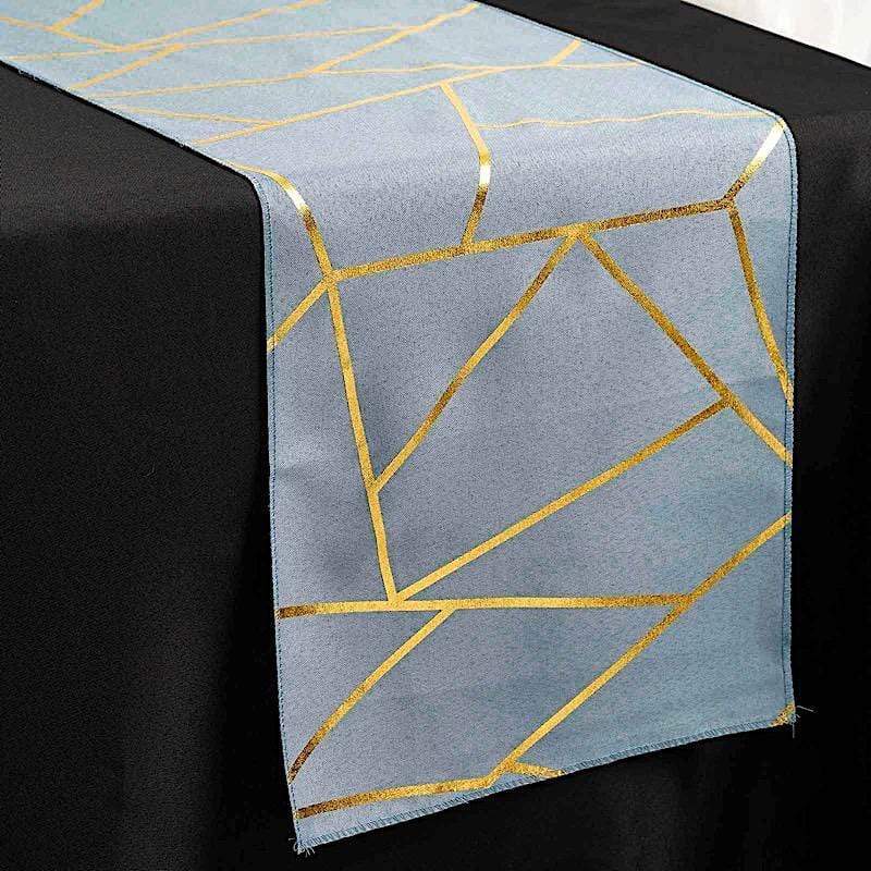 12"x108" Geometric Polyester Table Runner Wedding Linens