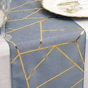 12"x108" Geometric Polyester Table Runner Wedding Linens