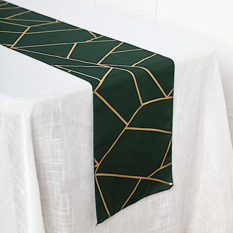 12"x108" Geometric Polyester Table Runner Wedding Linens
