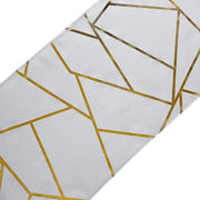 12"x108" Geometric Polyester Table Runner Wedding Linens