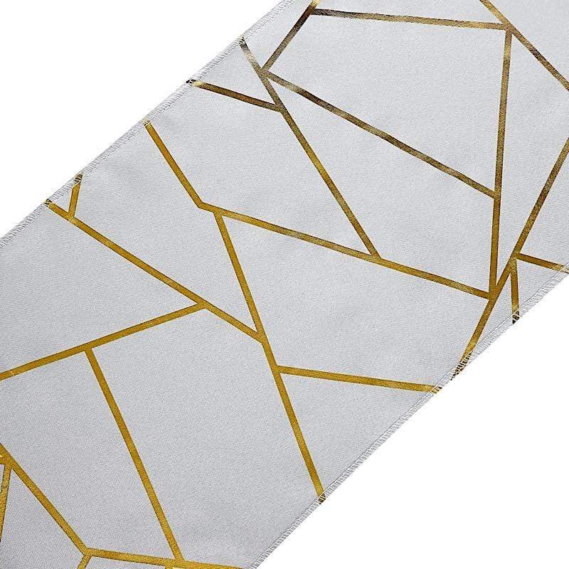 12"x108" Geometric Polyester Table Runner Wedding Linens