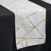 12"x108" Geometric Polyester Table Runner Wedding Linens