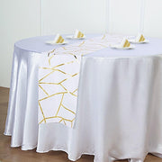 12"x108" Geometric Polyester Table Runner Wedding Linens