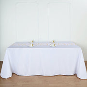12"x108" Geometric Polyester Table Runner Wedding Linens