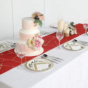 12"x108" Geometric Polyester Table Runner Wedding Linens
