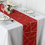 12"x108" Geometric Polyester Table Runner Wedding Linens