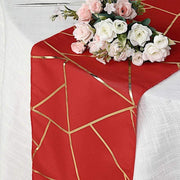 12"x108" Geometric Polyester Table Runner Wedding Linens