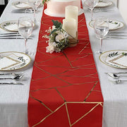 12"x108" Geometric Polyester Table Runner Wedding Linens