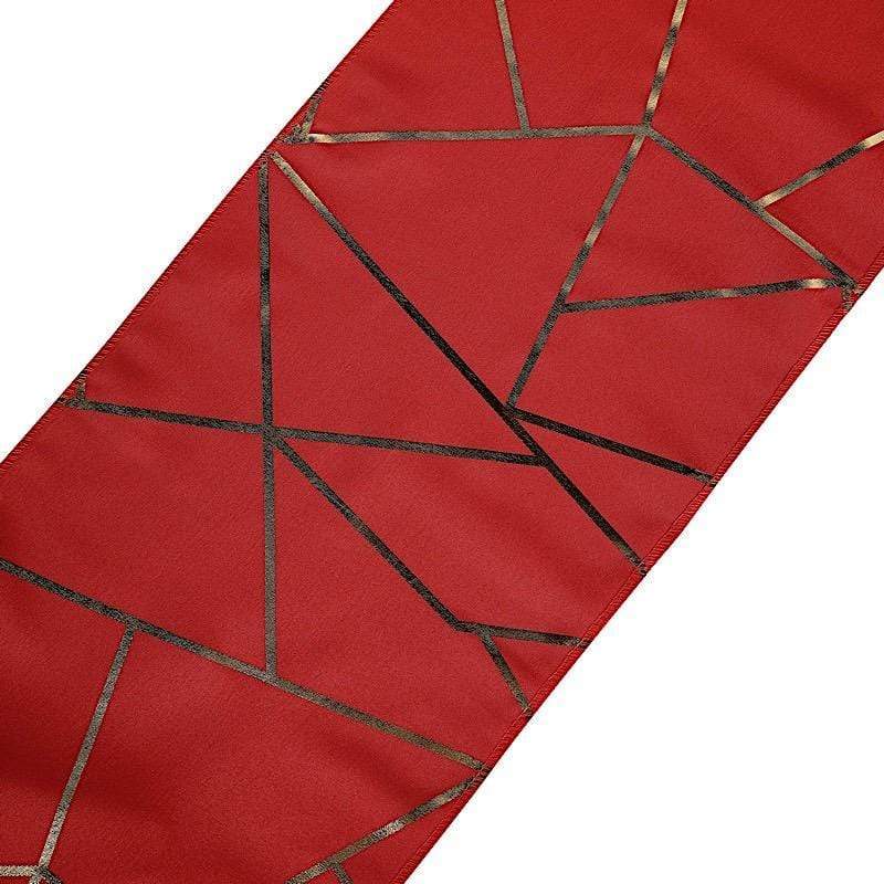 12"x108" Geometric Polyester Table Runner Wedding Linens