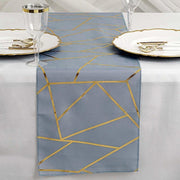 12"x108" Geometric Polyester Table Runner Wedding Linens