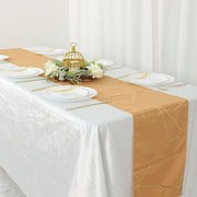 12"x108" Geometric Polyester Table Runner Wedding Linens