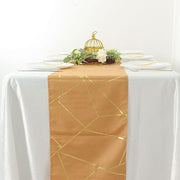 12"x108" Geometric Polyester Table Runner Wedding Linens