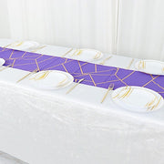 12"x108" Geometric Polyester Table Runner Wedding Linens