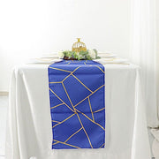 12"x108" Geometric Polyester Table Runner Wedding Linens