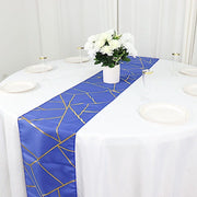 12"x108" Geometric Polyester Table Runner Wedding Linens