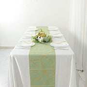 12"x108" Geometric Polyester Table Runner Wedding Linens