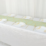 12"x108" Geometric Polyester Table Runner Wedding Linens