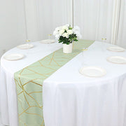 12"x108" Geometric Polyester Table Runner Wedding Linens