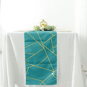 12"x108" Geometric Polyester Table Runner Wedding Linens