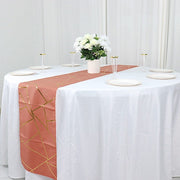 12"x108" Geometric Polyester Table Runner Wedding Linens