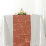 12"x108" Geometric Polyester Table Runner Wedding Linens