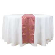 12"x108" Geometric Polyester Table Runner Wedding Linens