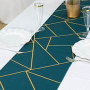 12"x108" Geometric Polyester Table Runner Wedding Linens
