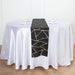 12"x108" Geometric Polyester Table Runner Wedding Linens RUN_FOIL_BLK_G