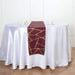 12"x108" Geometric Polyester Table Runner Wedding Linens RUN_FOIL_BURG_G