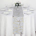 12"x108" Geometric Polyester Table Runner Wedding Linens RUN_FOIL_SILV_G