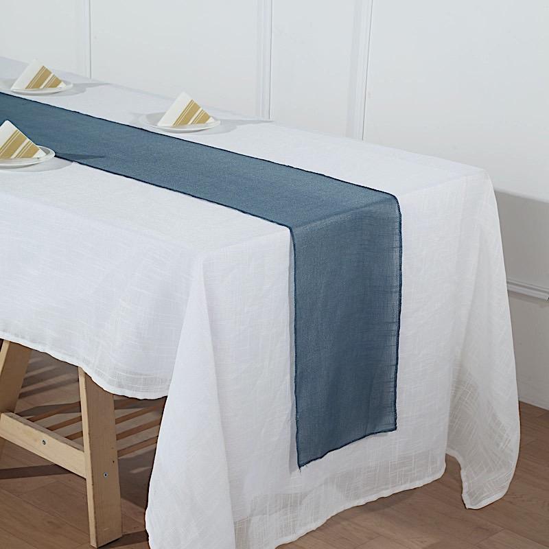 12"x108" Premium Faux Burlap Polyester Table Runner