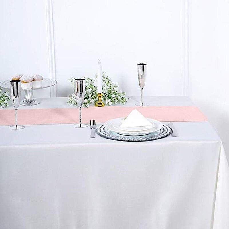 12"x108" Premium Faux Burlap Polyester Table Runner