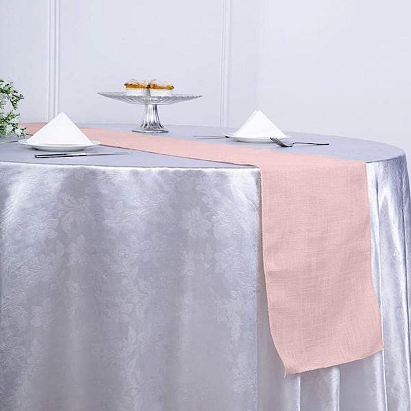 12"x108" Premium Faux Burlap Polyester Table Runner