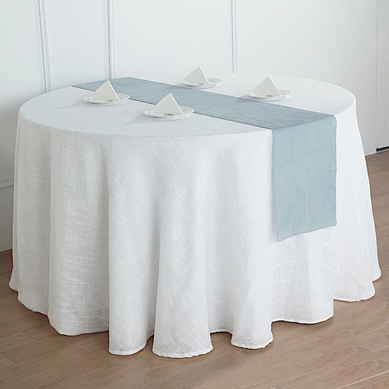12"x108" Premium Faux Burlap Polyester Table Runner