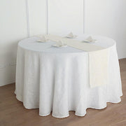 12"x108" Premium Faux Burlap Polyester Table Runner