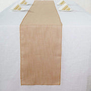 12"x108" Premium Faux Burlap Polyester Table Runner
