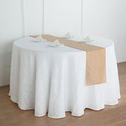 12"x108" Premium Faux Burlap Polyester Table Runner