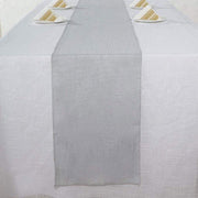12"x108" Premium Faux Burlap Polyester Table Runner