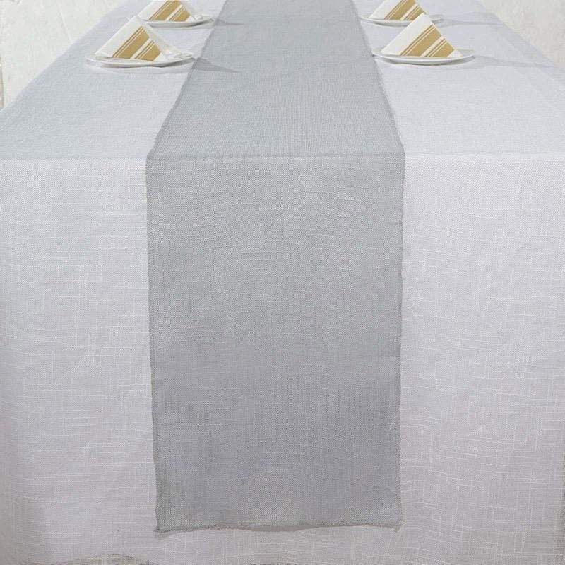 12"x108" Premium Faux Burlap Polyester Table Runner