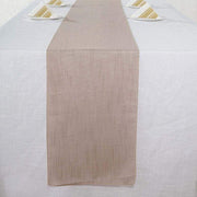 12"x108" Premium Faux Burlap Polyester Table Runner