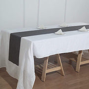 12"x108" Premium Faux Burlap Polyester Table Runner