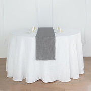 12"x108" Premium Faux Burlap Polyester Table Runner
