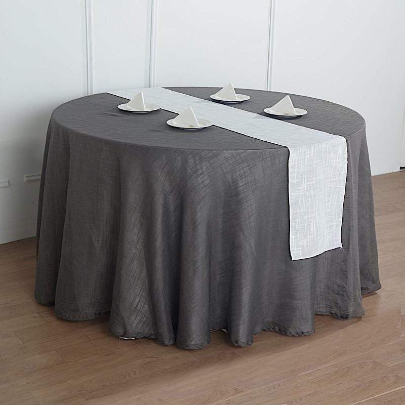 12"x108" Premium Faux Burlap Polyester Table Runner