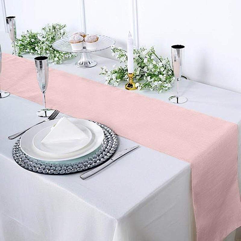 12"x108" Premium Faux Burlap Polyester Table Runner
