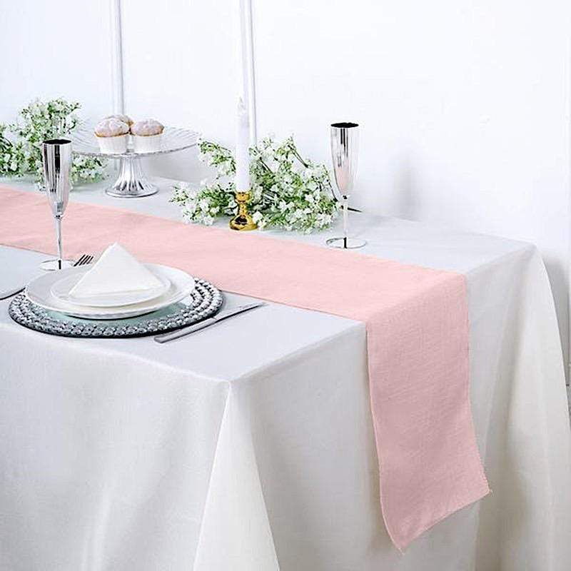 12"x108" Premium Faux Burlap Polyester Table Runner RUN_JUTE02_046